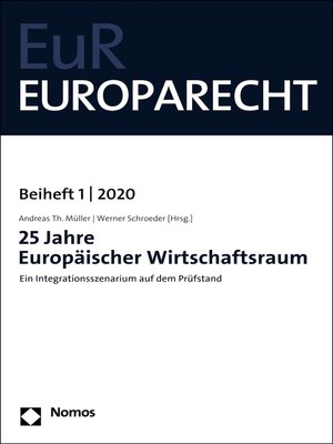 cover image of 25 Jahre Europäischer Wirtschaftsraum